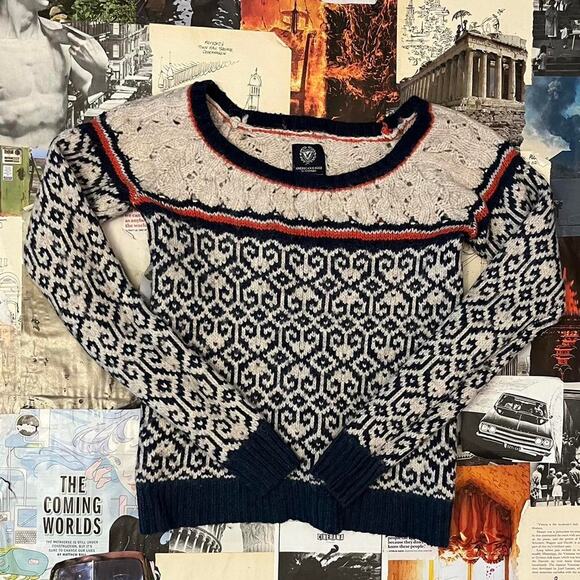 American Eagle Y2k Knit Crochet Sweater - Picture 2 of 7